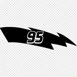 3D Printable Lithophane - Lightning McQueen "95" Logo (Cars Theme)