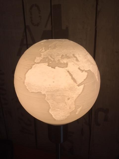 lithophane earth shade with support
