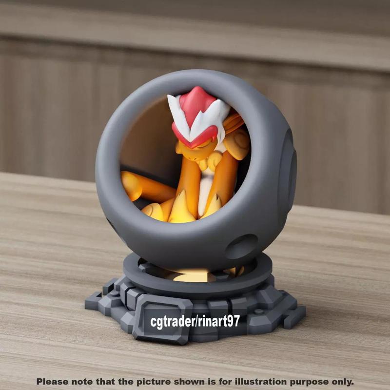 Infernape in healing machine pods from pokemon