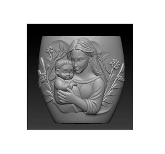 Mother  Child Decorative Vase