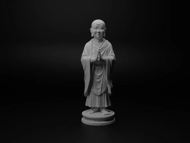 Buddhist Monk Bust Chess
