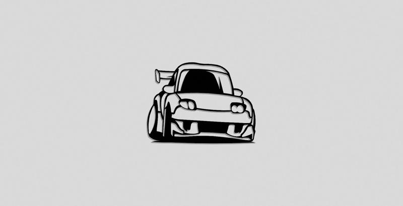 Mazda Rx-7 Cartoonish