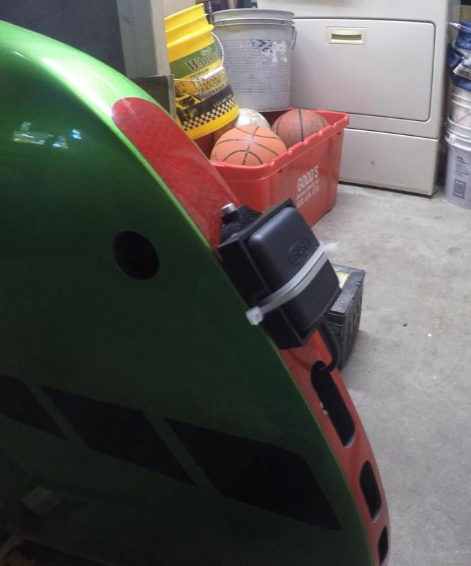 GPS antenna mount for Bulk velomobiles