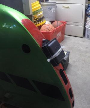 GPS antenna mount for Bulk velomobiles