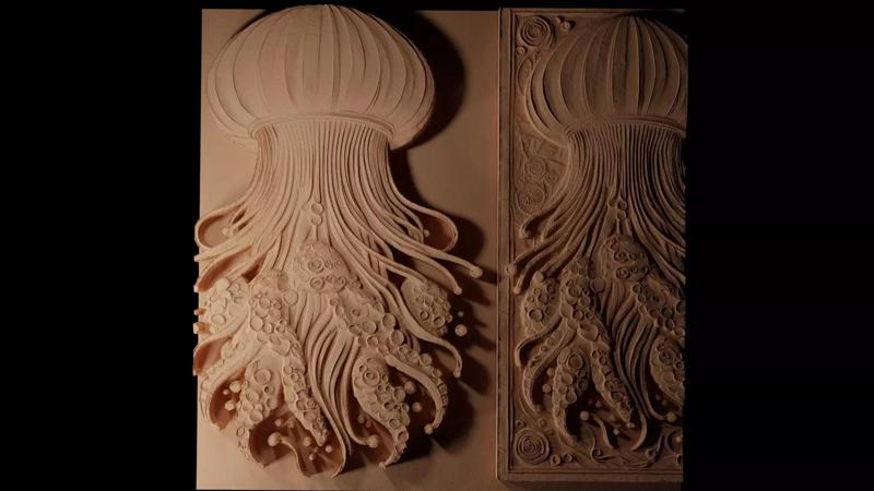 Jellyfish CNC 3d Print High Relief Sand Casting