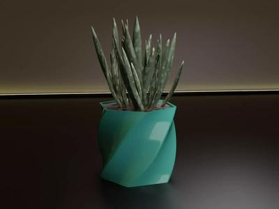 Twist pot flower plant