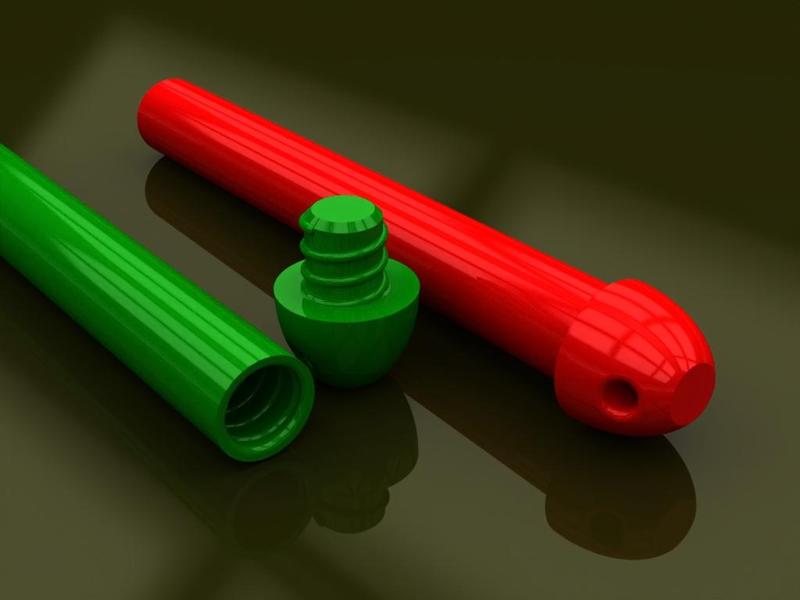 A screw on cap container.