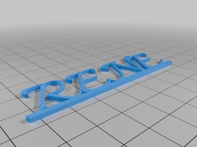 RENE1 Christmas Name Ornament