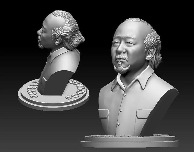 Mr Miyagi -Pat Morita -Printable 3D print model Bust