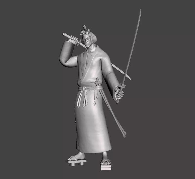 Kinemon 3D Model samurai holding sword