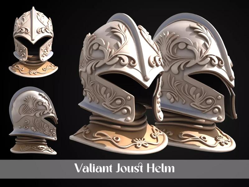Stylized Medieval Helmet - Valiant Joust