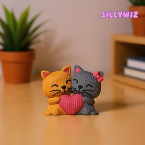 Cute Kitten Couple - Knitted - Crochet