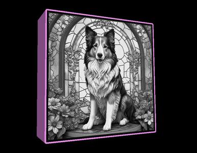 Lightbox Collie lithophane