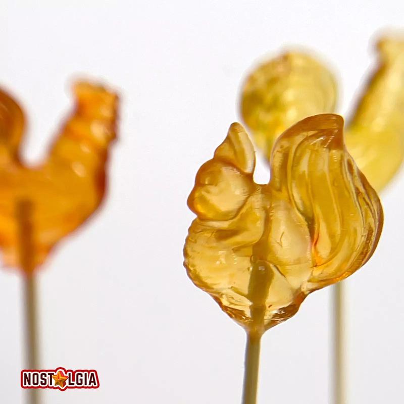 Lollipop Sweet Candy Cockerel and Squirrel