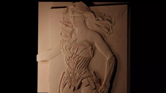Wonder Woman DC CNC 3d Print High Relief Sand Casting