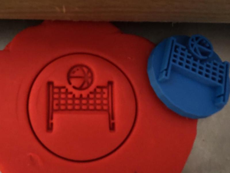 Cookie stamp + cutter -  Volleyball net II