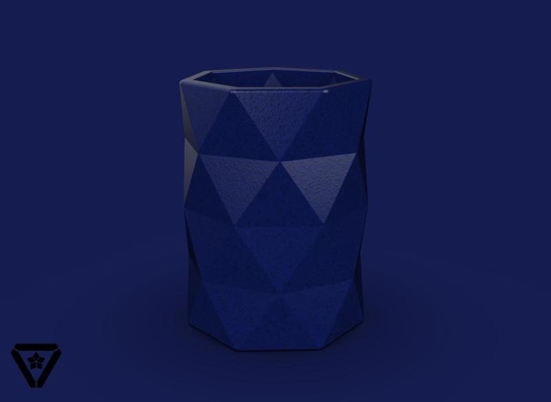 66. Facet Geometric Origami Bonsai Pot- V9 - Valeria