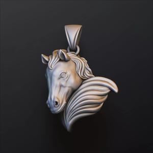 Horse Head Pendant v2