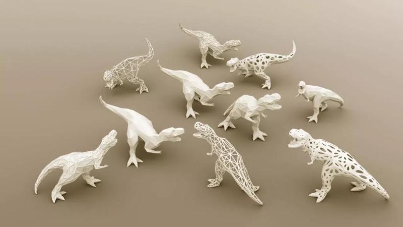 3D PRINTED MODEL T-REX-10-PATTERN-DESIGN