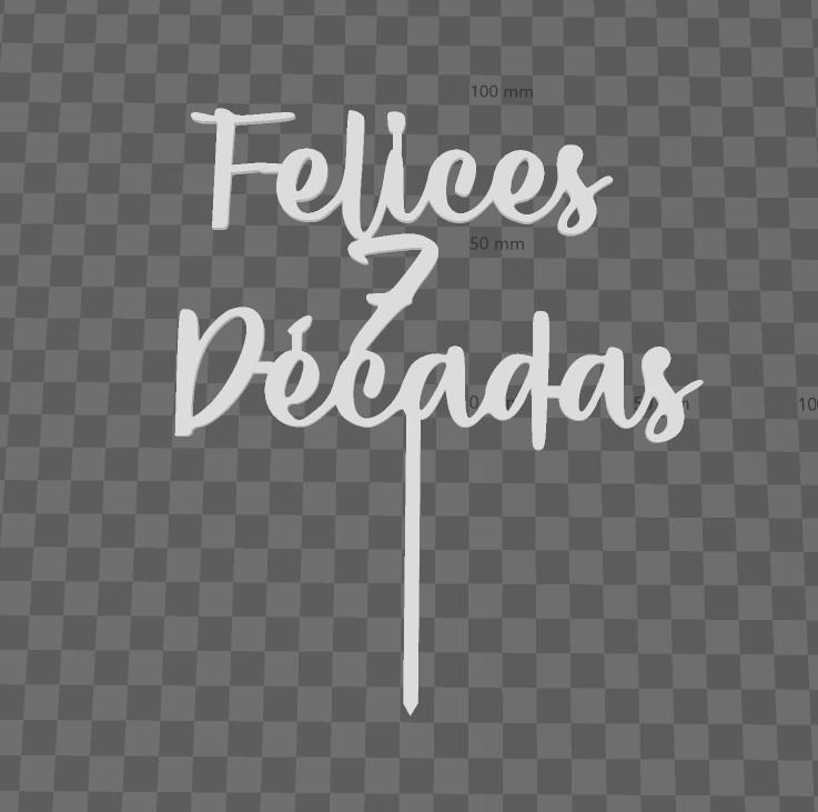 toppers cake happy 7 decades