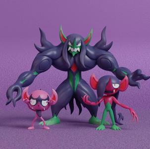 Pokemon - Impidimp Morgrem and Grimmsnarl with 2 poses