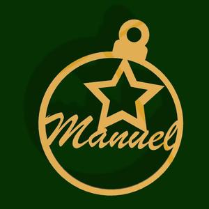 Christmas tree ball with Emmanuel star