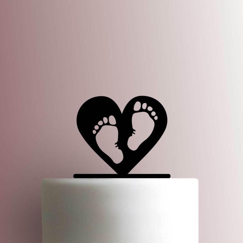 BABY FEET HEART TOPPER BABY FEET ON HEART