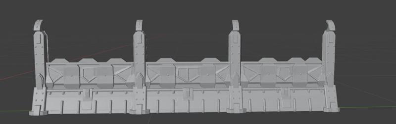 futuristic containment wall