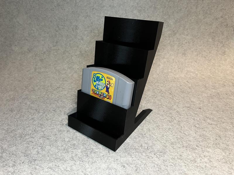 Display stand holder for 5 Nintendo 64 N64 games
