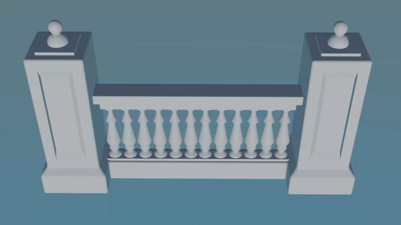 Balustrade Model for Architecture