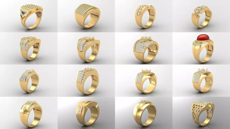100 Diamond Ring Bulk Sale Discount Version 3 3D Model Collection