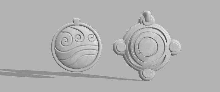 Katara and Yue necklace pendants pack