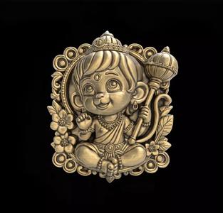 Baby Hanuman 3D Model - STL File for 3D Printing cnc model