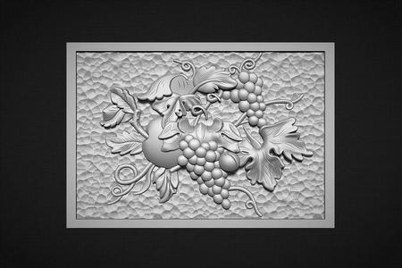 A beautiful grape bas-relief