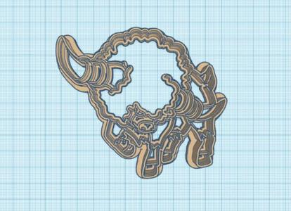 Pokemon: Bouffalant Cookie Cutter