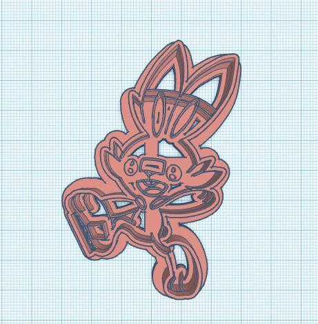 Pokemon: Scorbunny Cookie Cutter