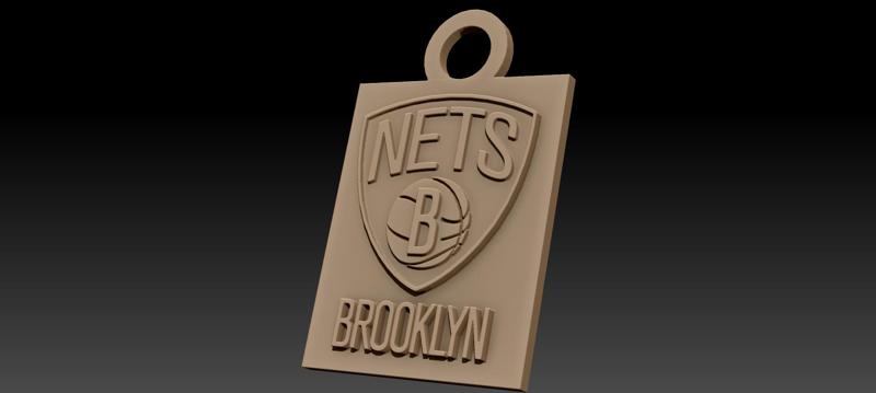 NBA Brooklyn Nets Keychan Badge Printable and Renderable