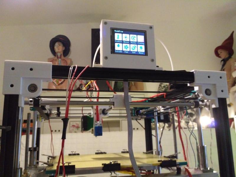 MKS TFT28 touch screen case for top-mounting on 2020 / 4020 aluminium extrusion (Cl-260, Sparkcube, Vulcanus, Folgertech FT5, Tevo Tarantula, Black Widow,  D-Bot, CR-10 and maaany more..)