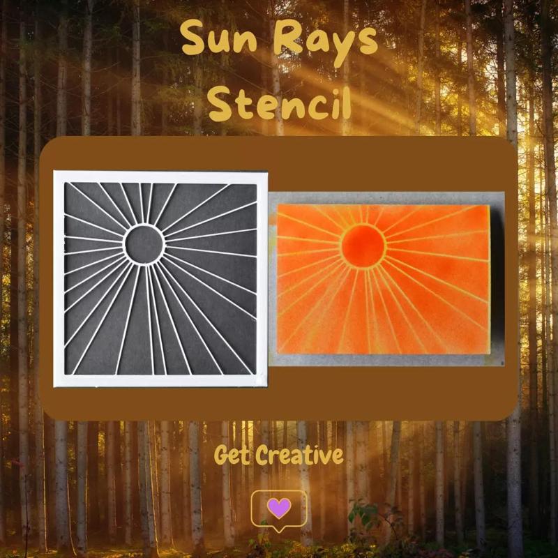 Sun Rays Stencil