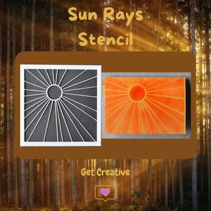 Sun Rays Stencil