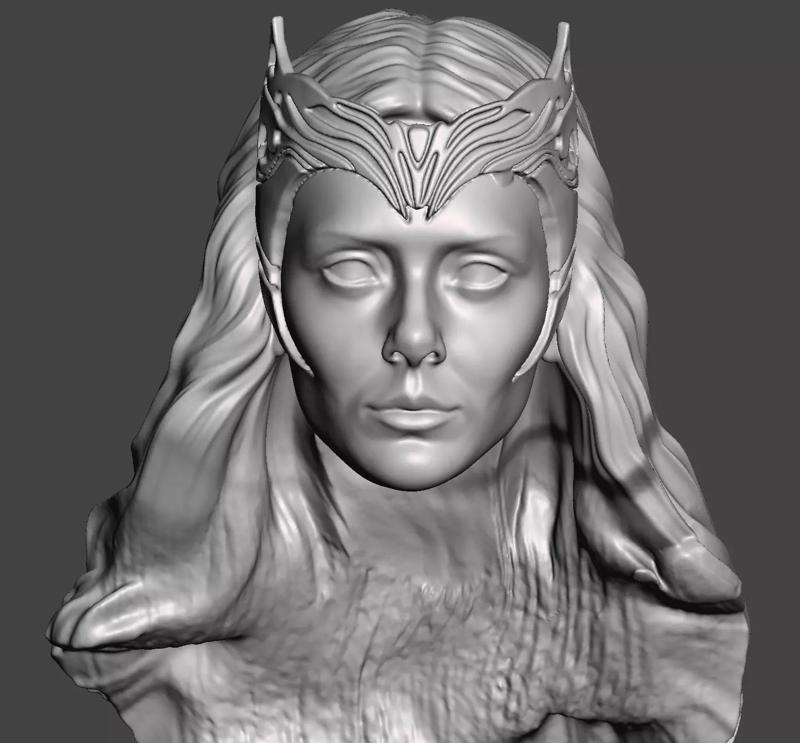 Scarlet Witch Wanda Maximoff Headsculpt Elizabeth Olsen