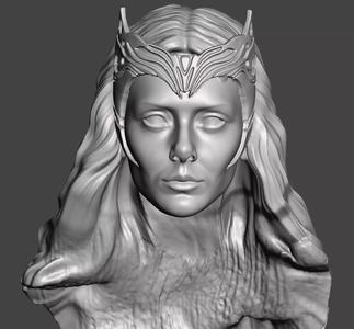 Scarlet Witch Wanda Maximoff Headsculpt Elizabeth Olsen