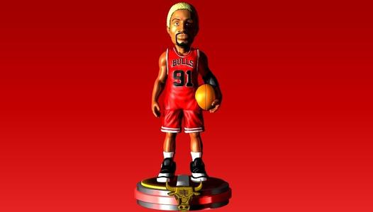 DENNIS RODMAN CHICAGO BULLS FIGURE BASKETBALL NBA JORDAN