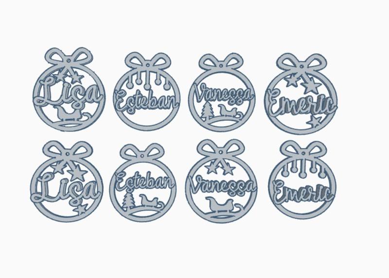 Boule de Noel, Emeric, Esteban, Vanessa, Lisa