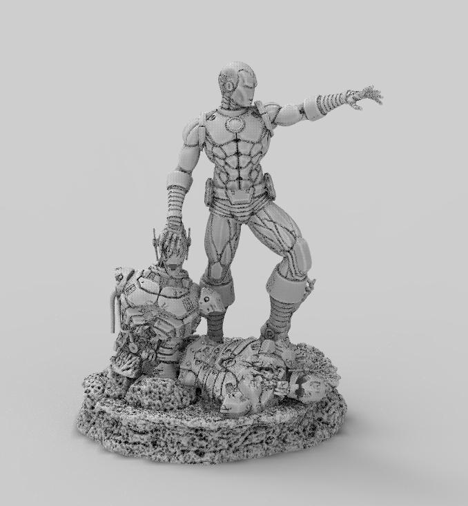 Iron Man vs. Ultron Troopers