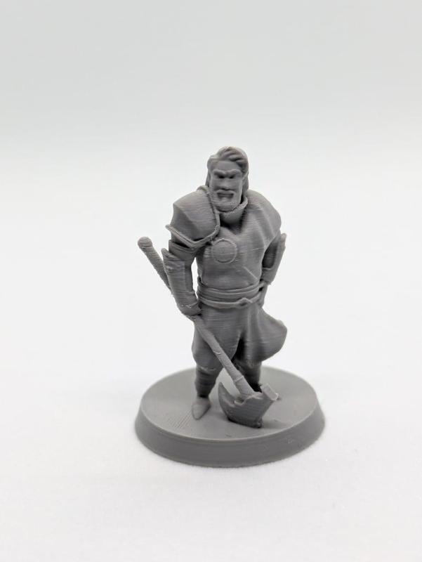 Human fighter miniature FDM supportless