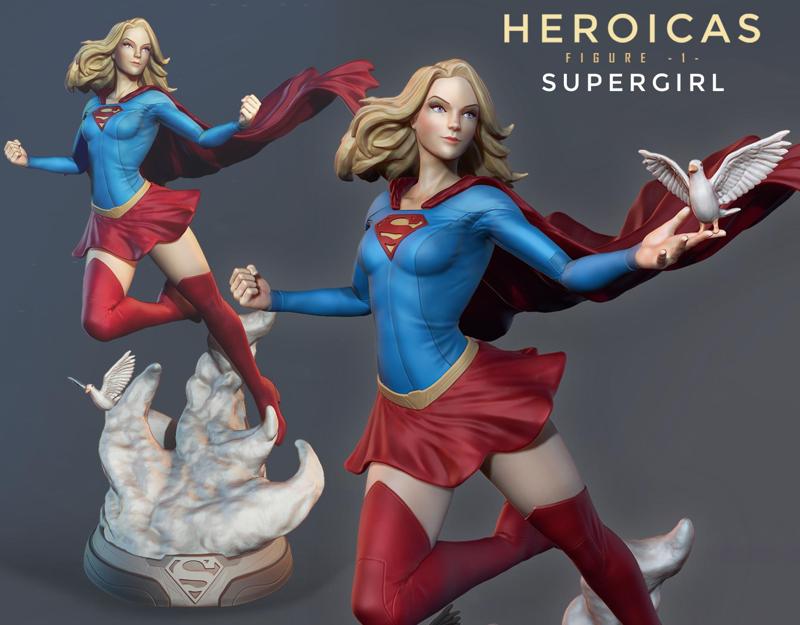 Heroicas - Figure 1 - Supergirl - 3D print model