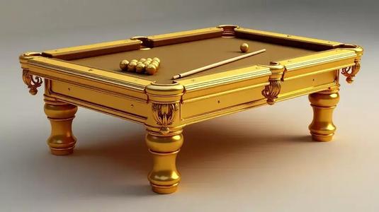 Golden Billiard Table 3D Model