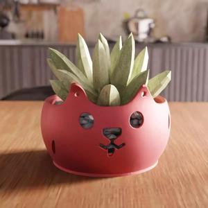 Cute Cat Bowl STL File - 180