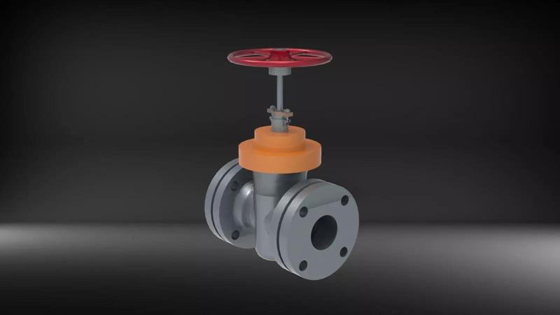 Valve with flange pipe